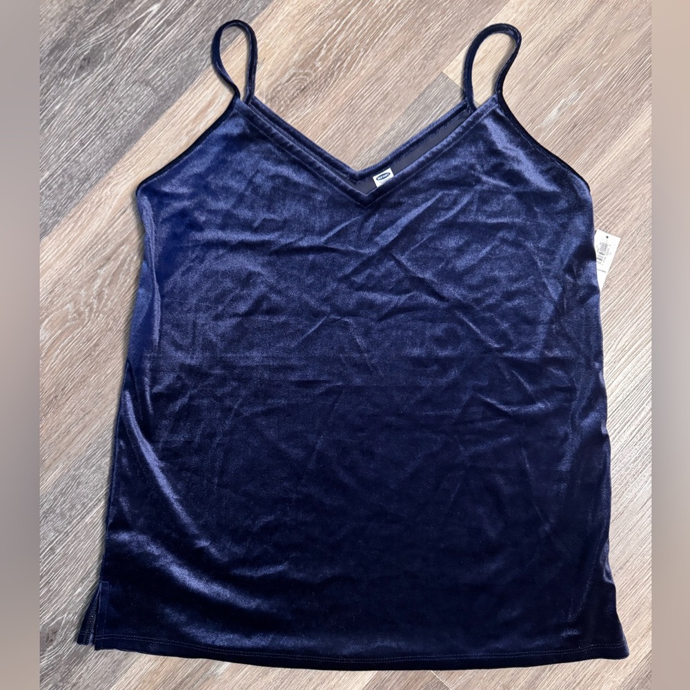 Old Navy Navy Blue Women's Camisole NWT M velour velvet